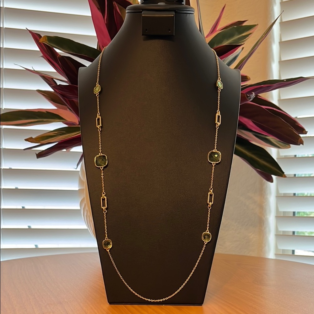 🚨SOLD
ELSEWHERE🚨Ann Taylor Green and Gold Necklace with Elegant Design - Picture 2 of 7